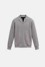 Solid Knitted Crew Neck Cardigan