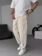 Straight-leg Linen Trousers