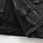 Elegant Long Leather Biker Jacket
