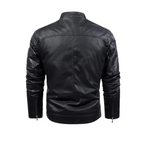 Retro Leather Jacket with Fleece Lining
