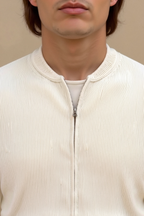 Solid Knitted Crew Neck Cardigan