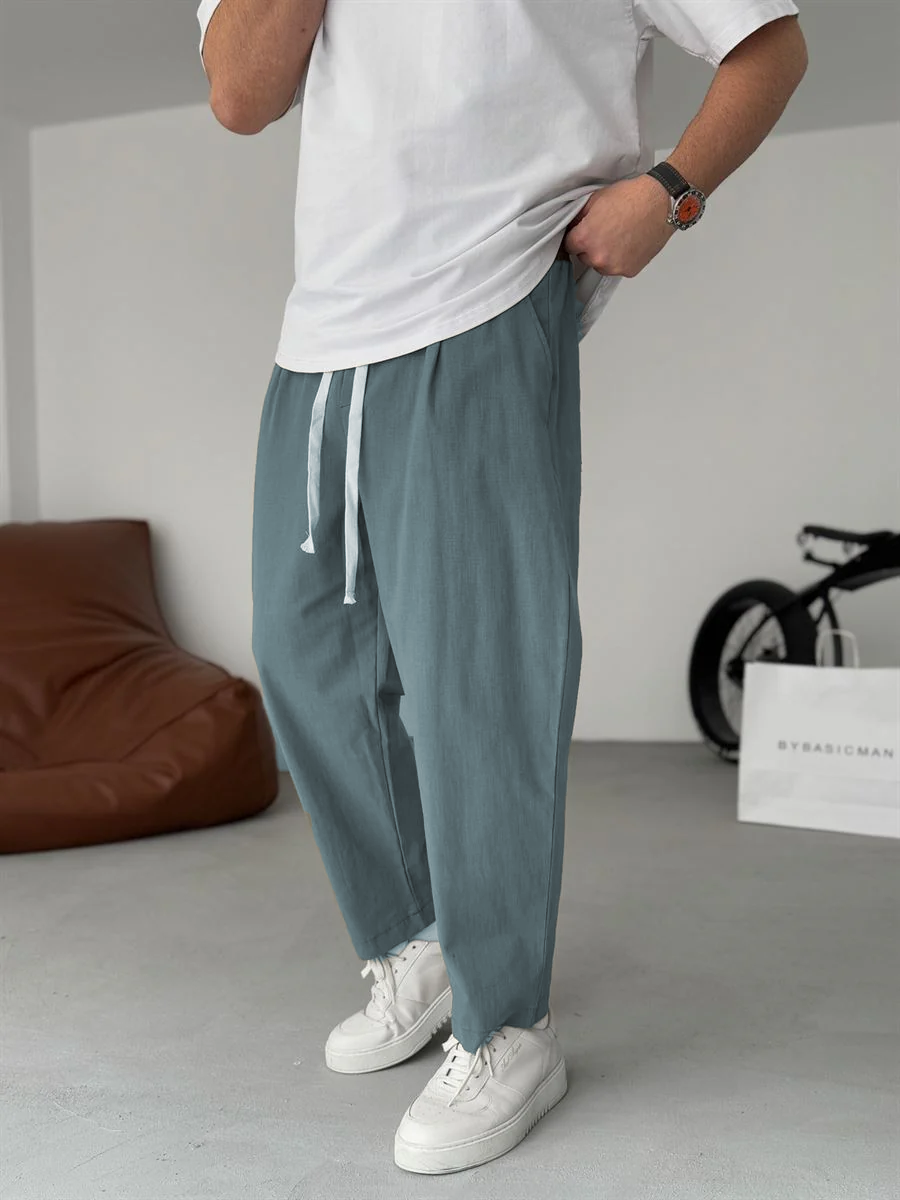 Straight-leg Linen Trousers