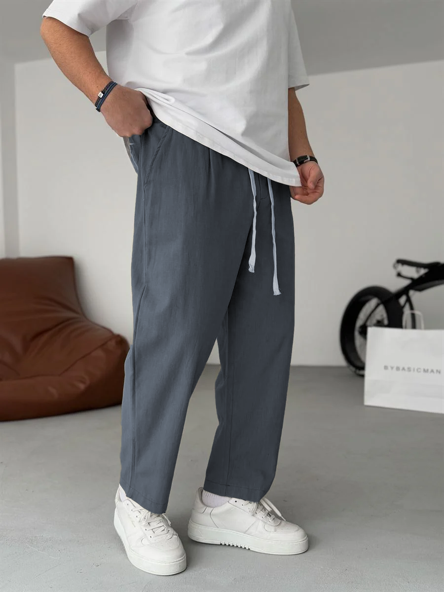 Straight-leg Linen Trousers