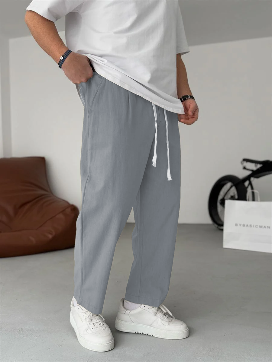 Straight-leg Linen Trousers
