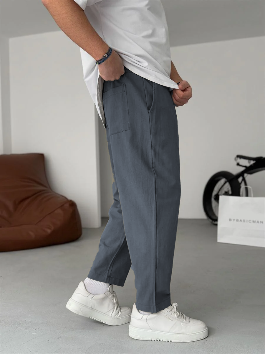 Straight-leg Linen Trousers