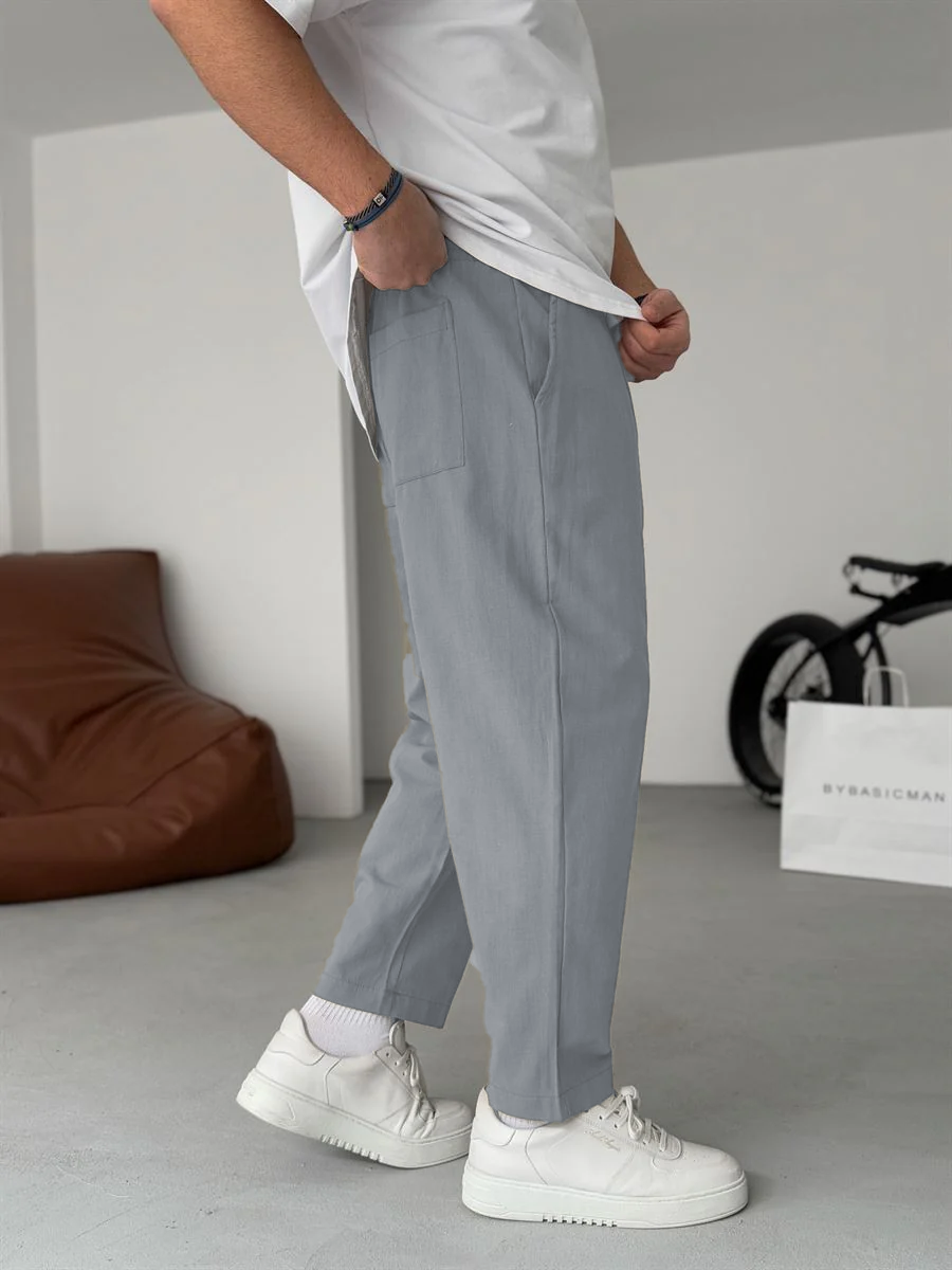 Straight-leg Linen Trousers