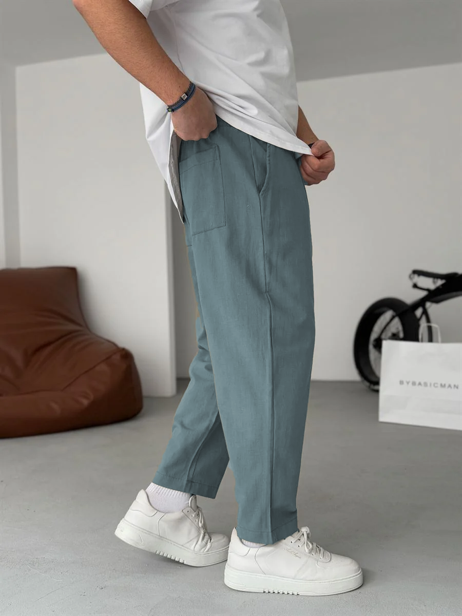Straight-leg Linen Trousers