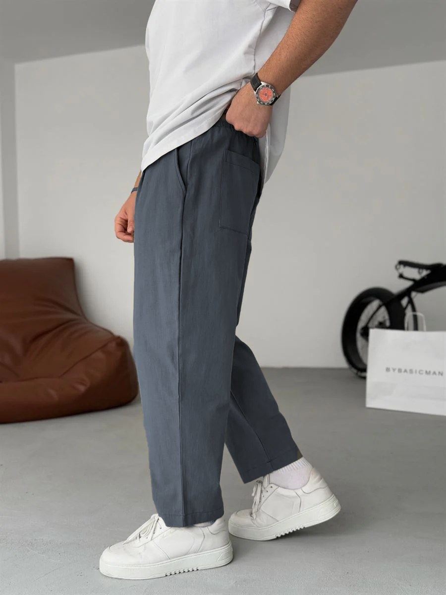 Straight-leg Linen Trousers