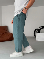 Straight-leg Linen Trousers