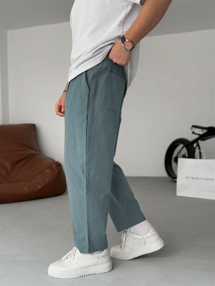 Straight-leg Linen Trousers