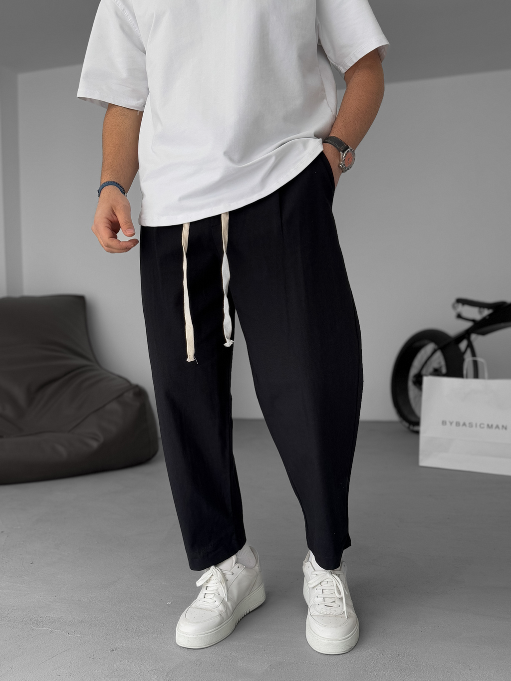 Straight-leg Linen Trousers