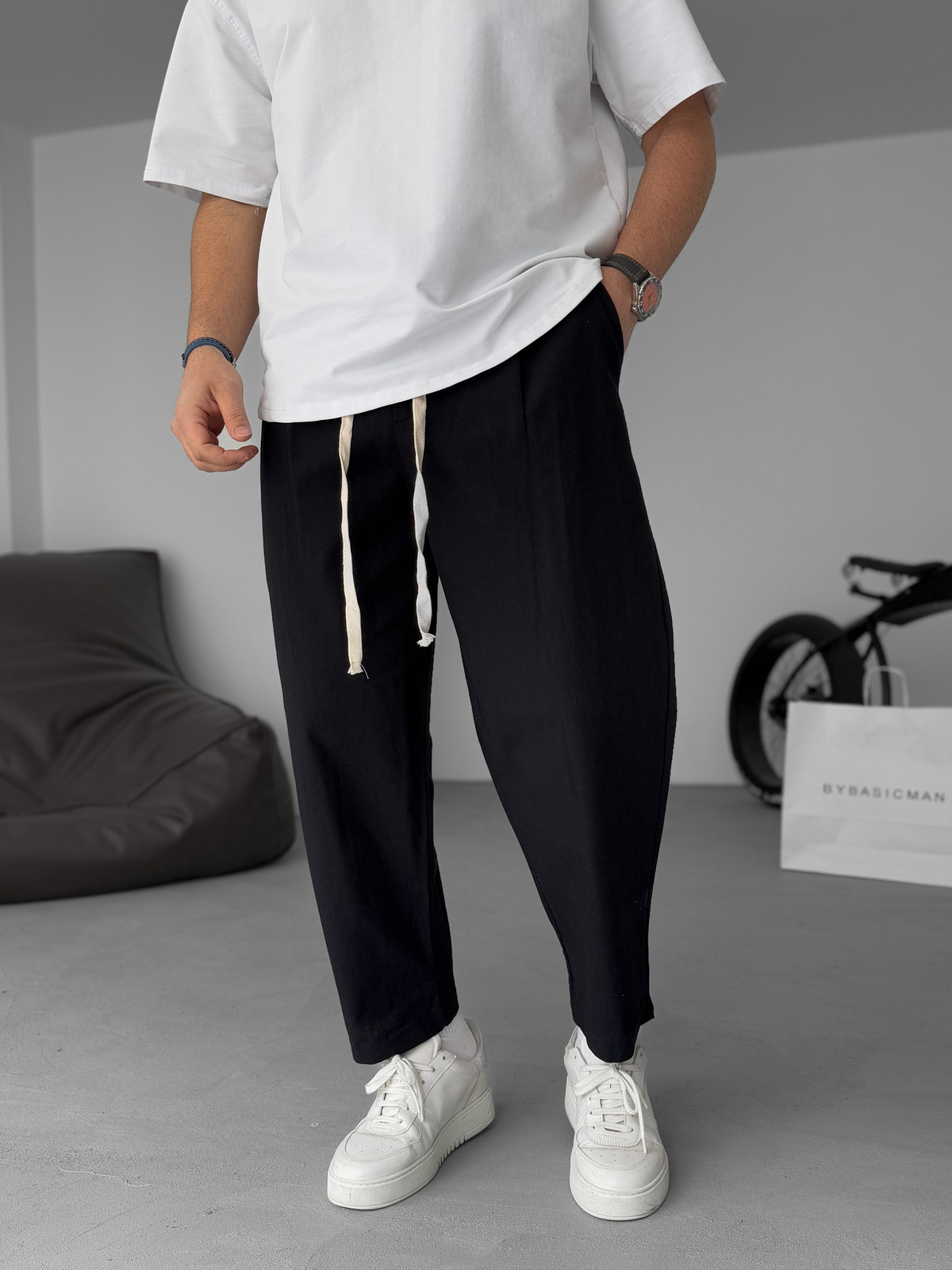 Straight-leg Linen Trousers