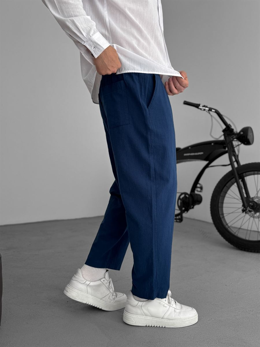 Straight-leg Linen Trousers