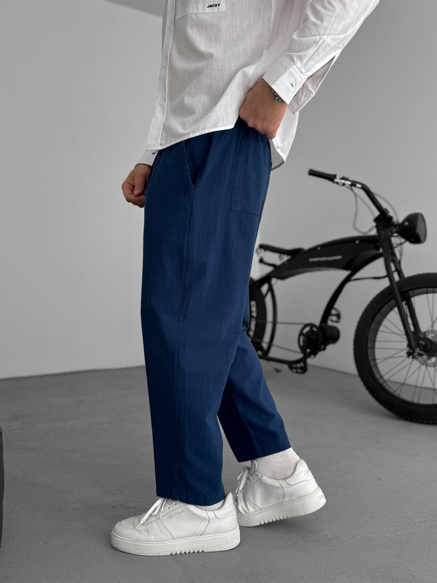 Straight-leg Linen Trousers