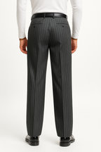 Pinstripe Pleated Trousers