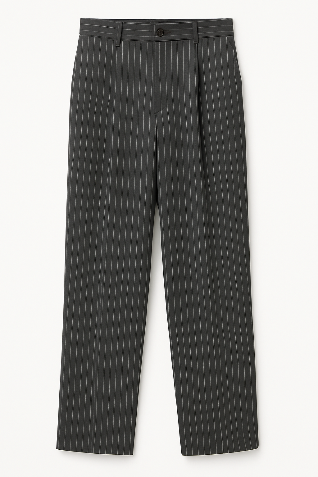 Pinstripe Pleated Trousers