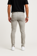 Slim-Fit Casual Solid Pants