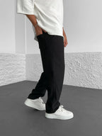 Ribbed Relaxed Fit Trousers