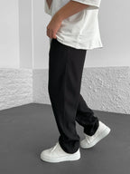 Ribbed Relaxed Fit Trousers