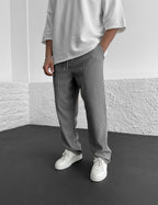 Ribbed Relaxed Fit Trousers