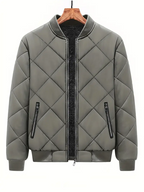 Diamond Quilted Bomber Jacket