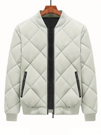Diamond Quilted Bomber Jacket