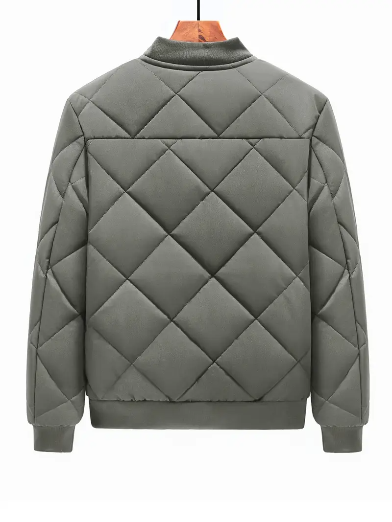 Diamond Quilted Bomber Jacket