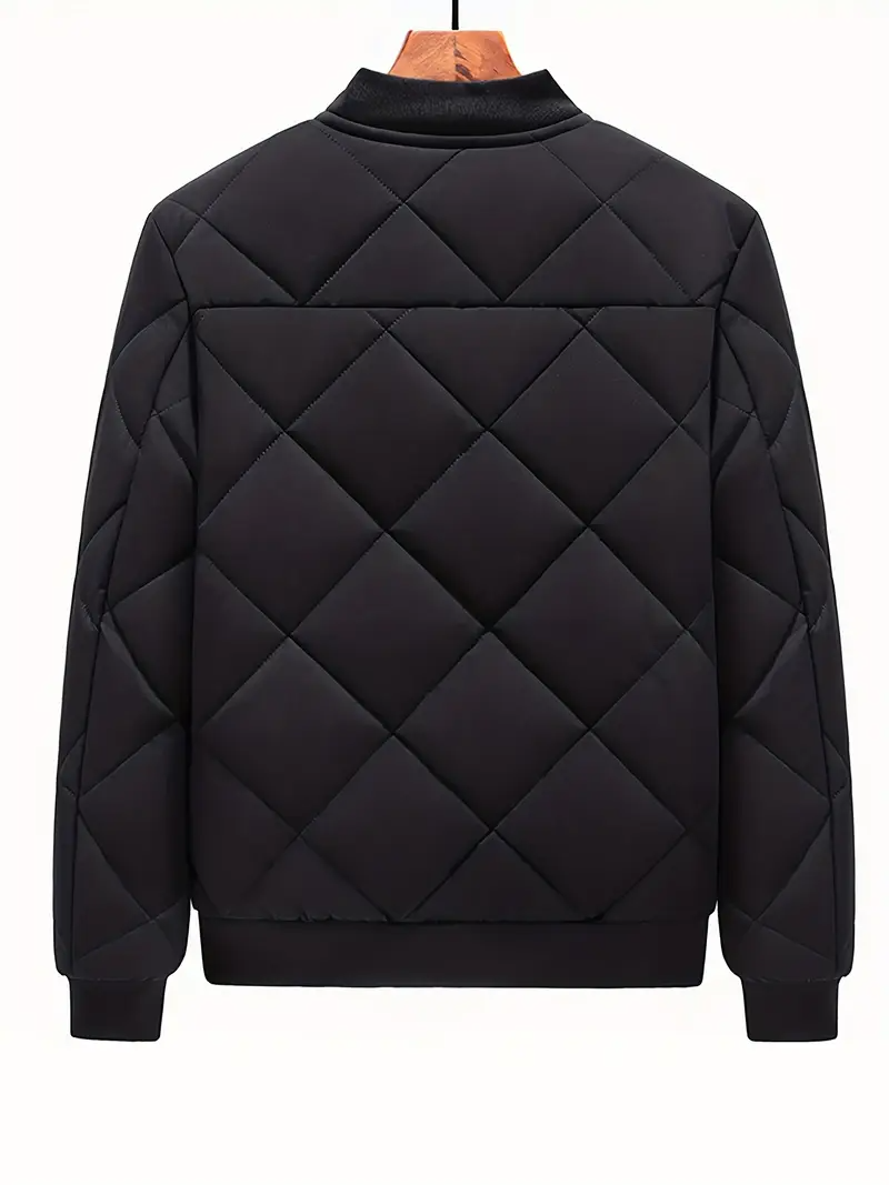 Diamond Quilted Bomber Jacket