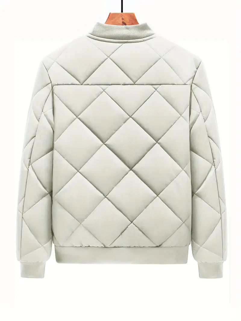 Diamond Quilted Bomber Jacket