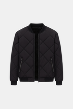 Diamond Quilted Bomber Jacket