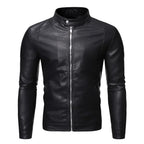 High Collar Leather Jacket